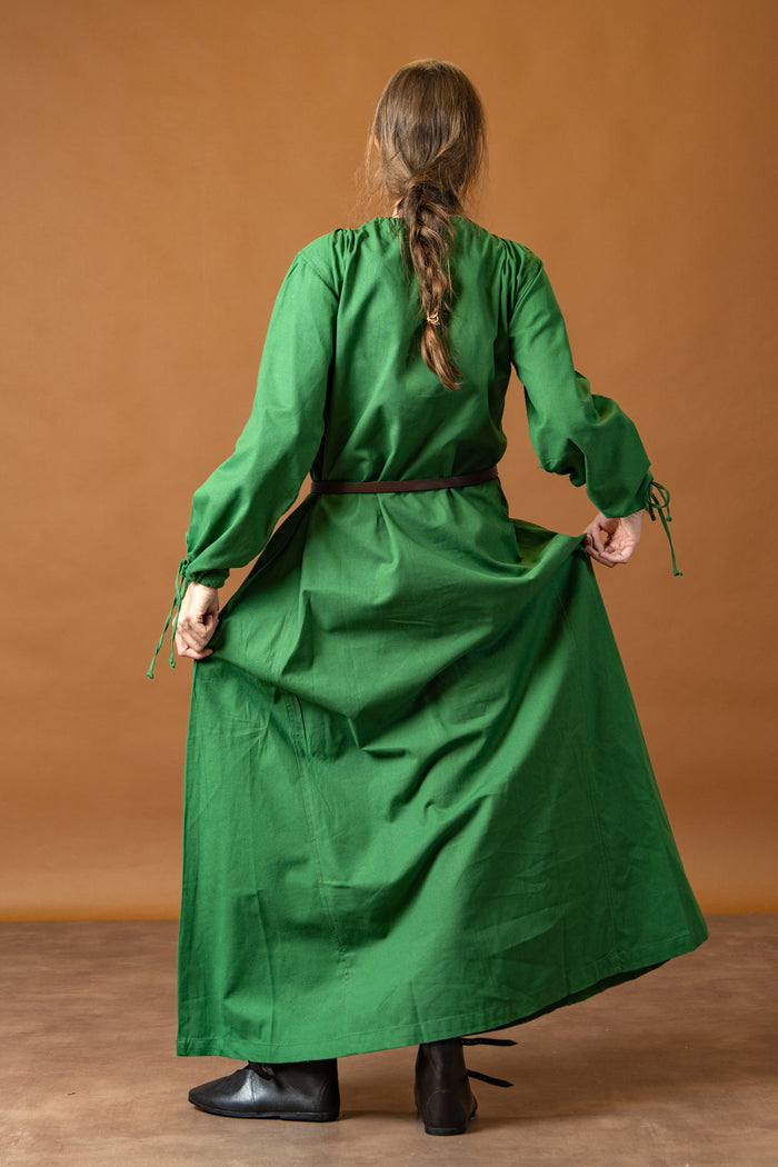 Chemise médiévale Matilda, sous-robe, vert