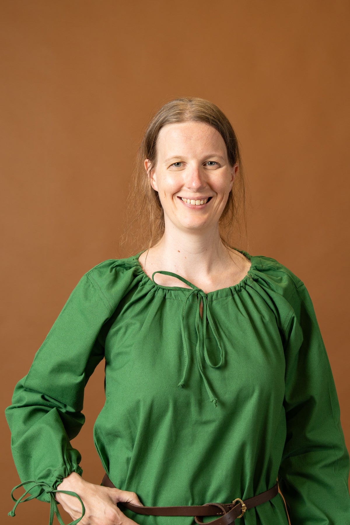 Chemise médiévale Matilda, sous-robe, vert