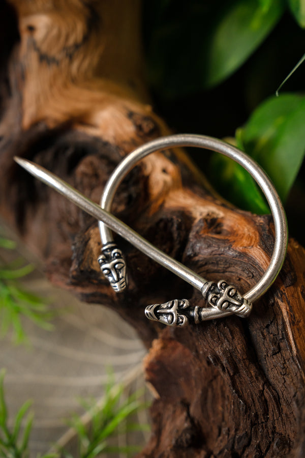 Iceland Viking fibula, silvered bronze