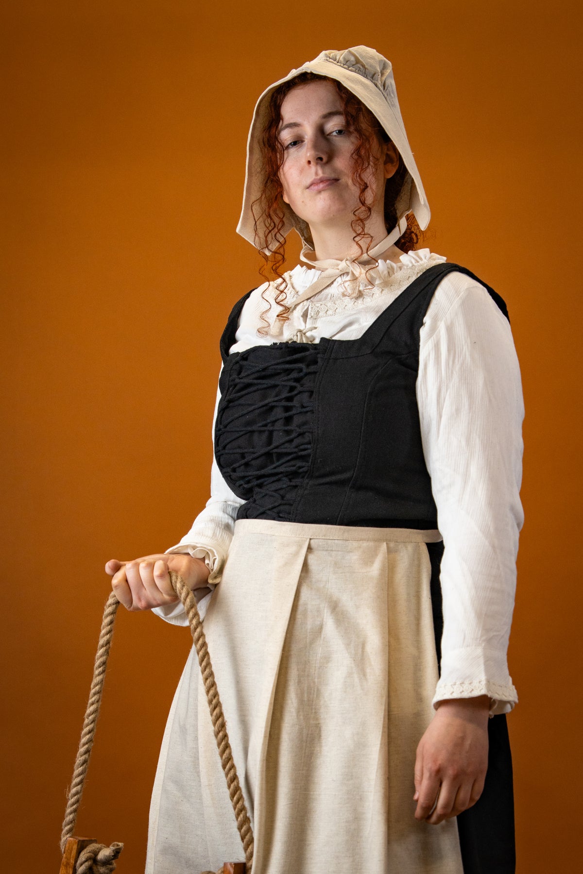 Lijfje Ursula, katoen, zwart