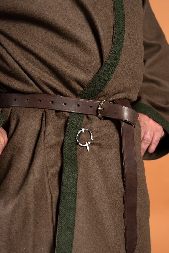 Viking kaftan Haithabu, 100% wool, brown