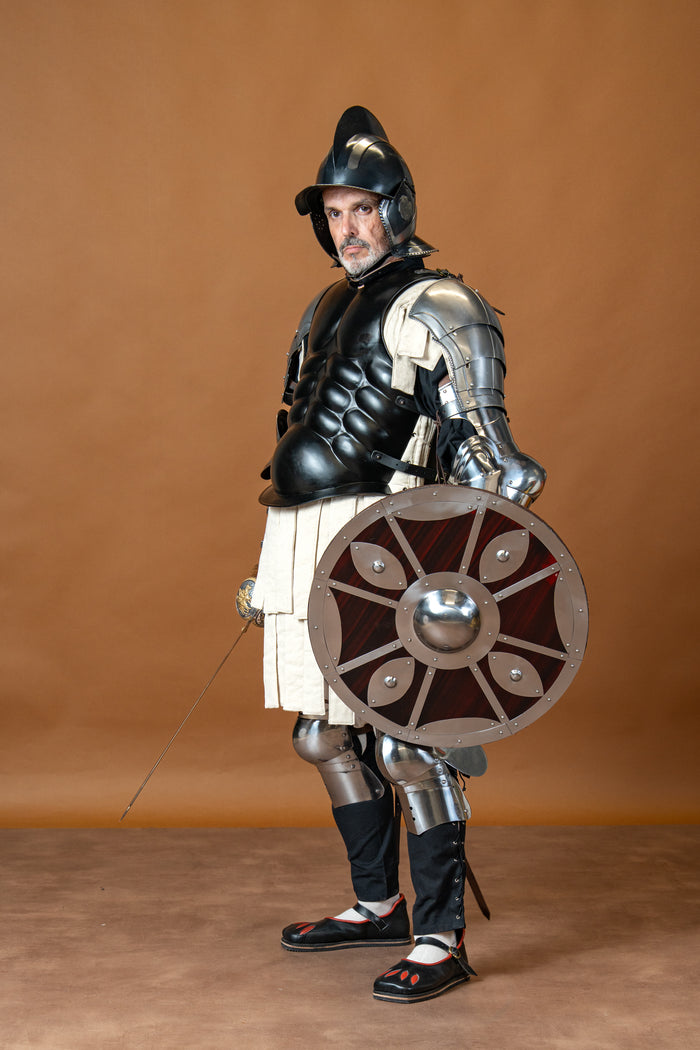 16th century burgonet Kaspar, bronzed, 1.2 mm