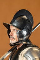 16th century burgonet Kaspar, bronzed, 1.2 mm