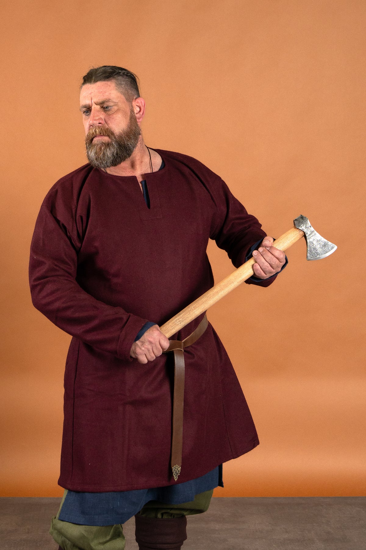 Vikingayxa, handsmitt stål, typ G, halvscharp