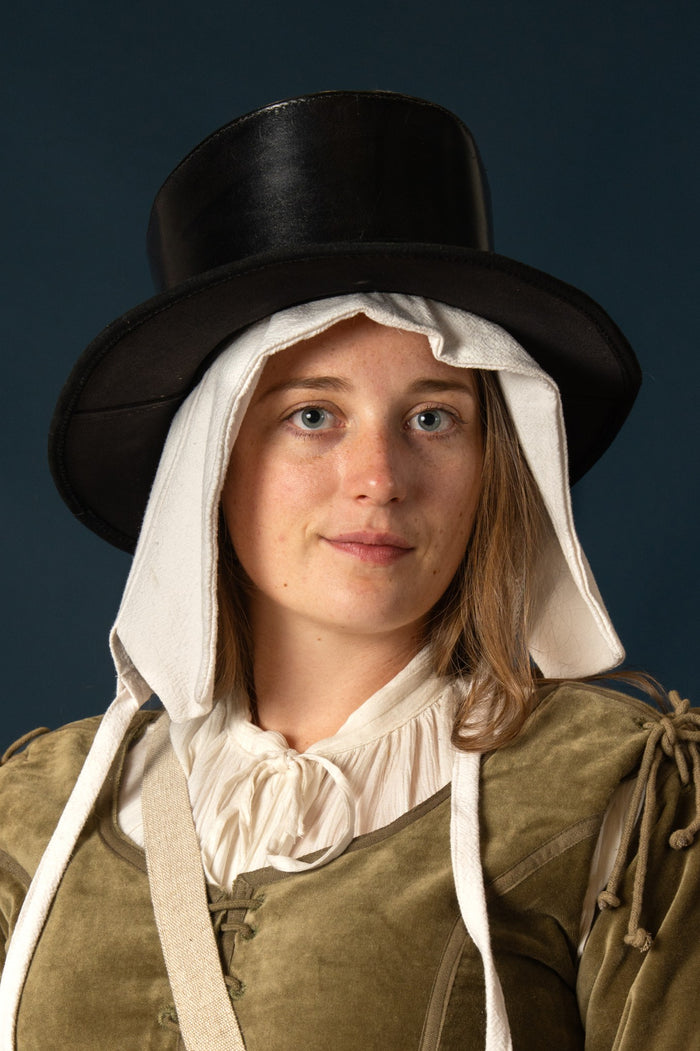 Chapeau en cuir médiéval noir
