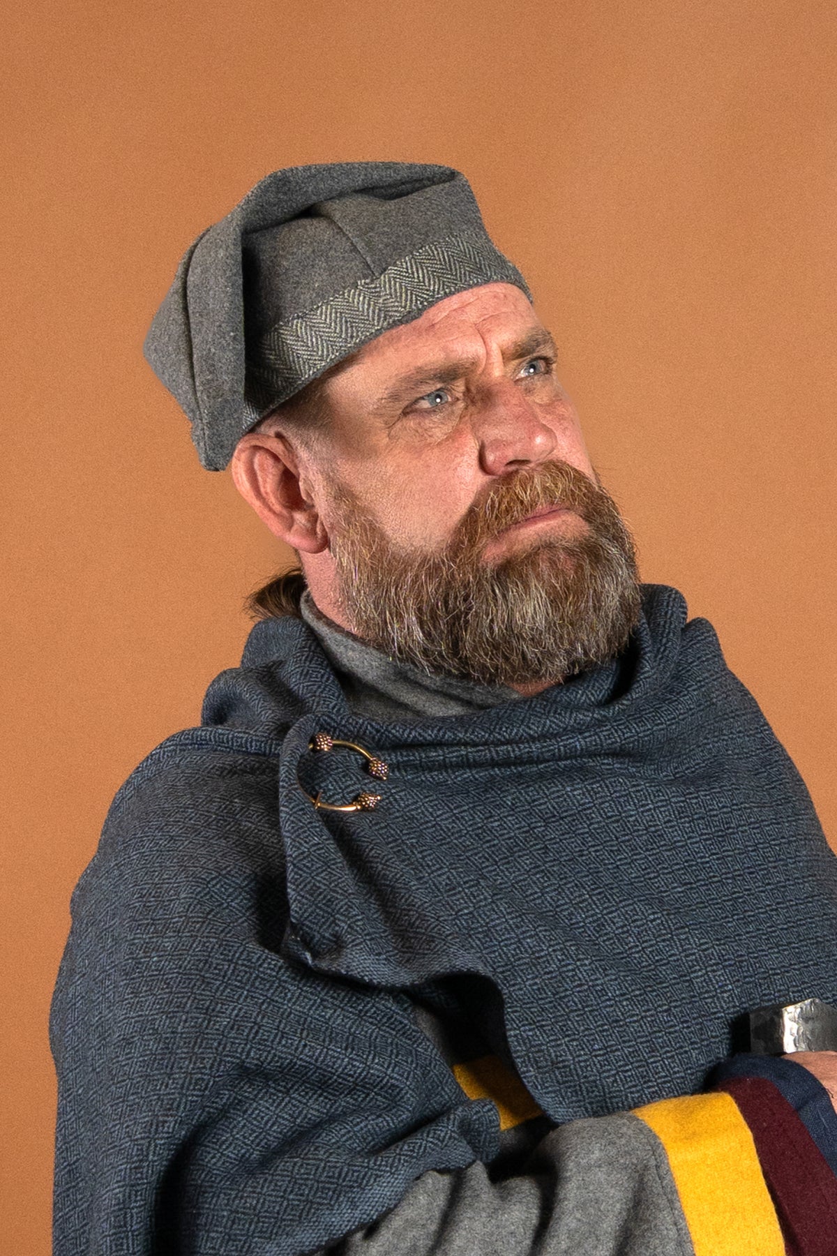 Vikingehue Toki, grå, uldblanding