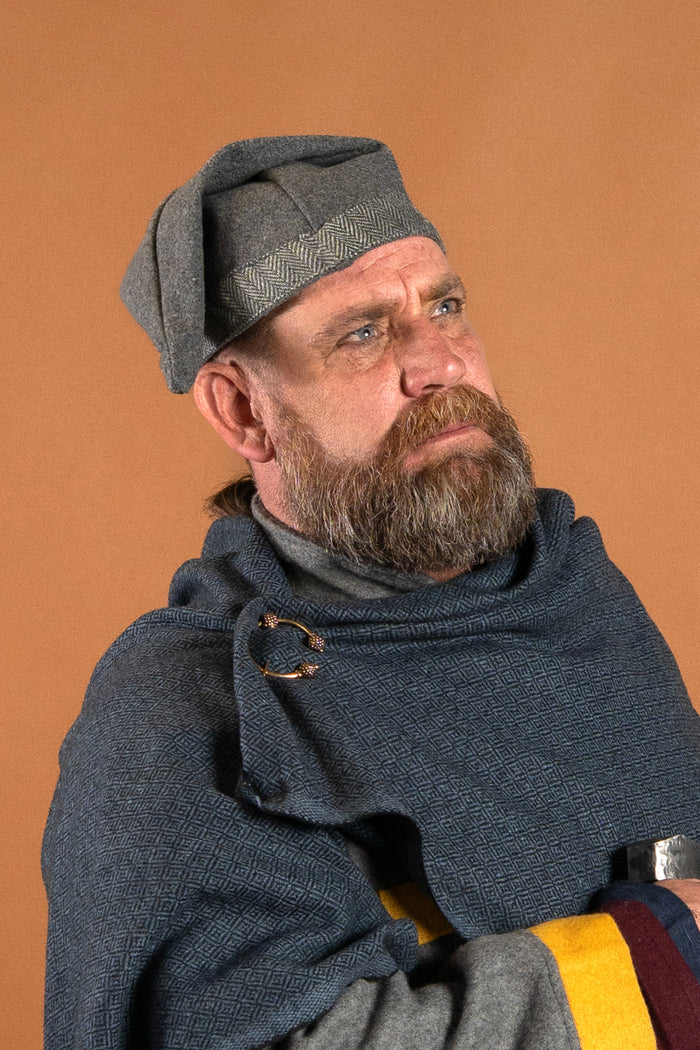 Vikingehue Toki, grå, uldblanding