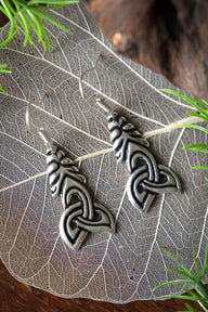 Brincos Viking estilo Borre, bronze prateado
