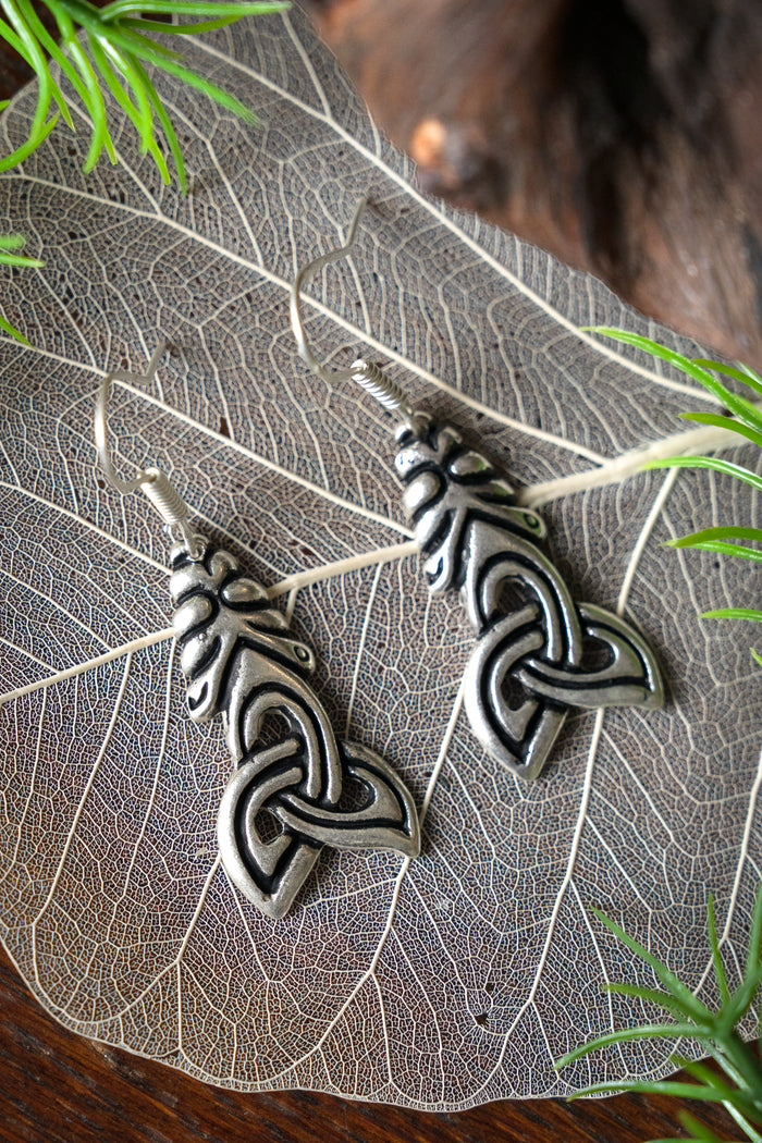 Brincos Viking estilo Borre, bronze prateado