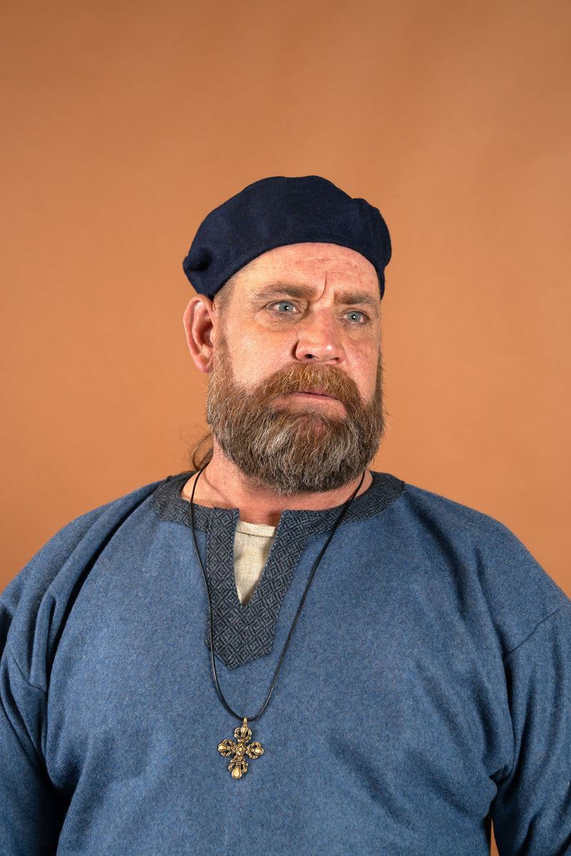 Hütchen Hugo, blau, Wollmischung