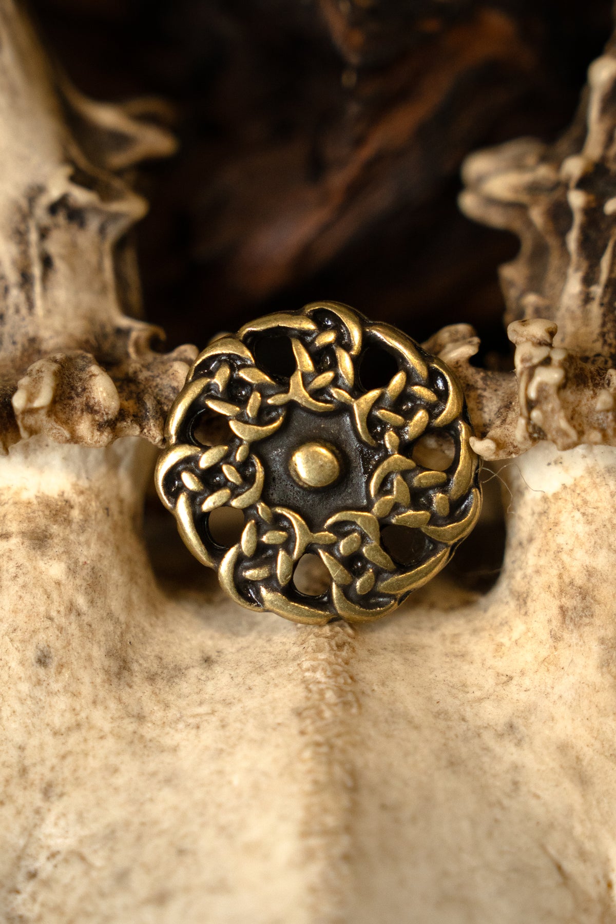 Vroeg-Middeleeuwse Gaelic knopen, set van 5 stuks, messing