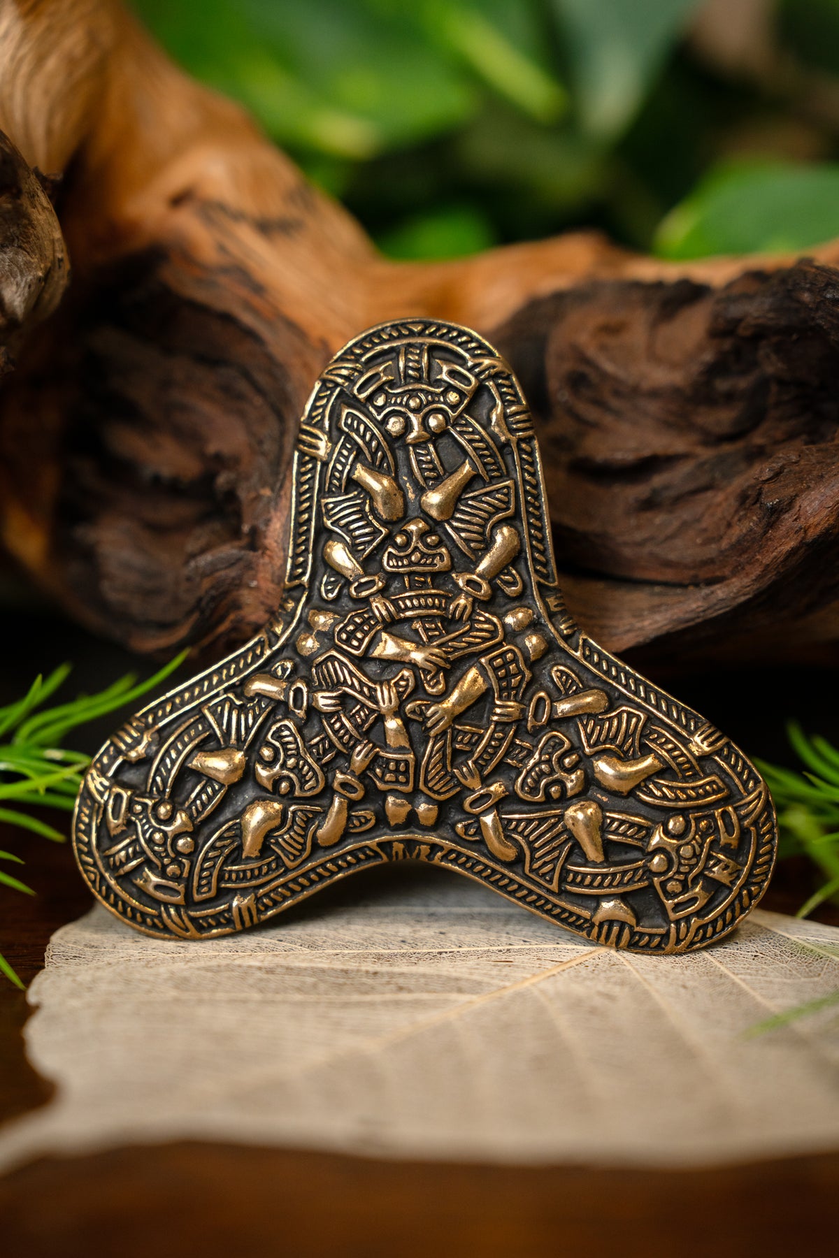 Klöverbladfibula Kaupang, brons