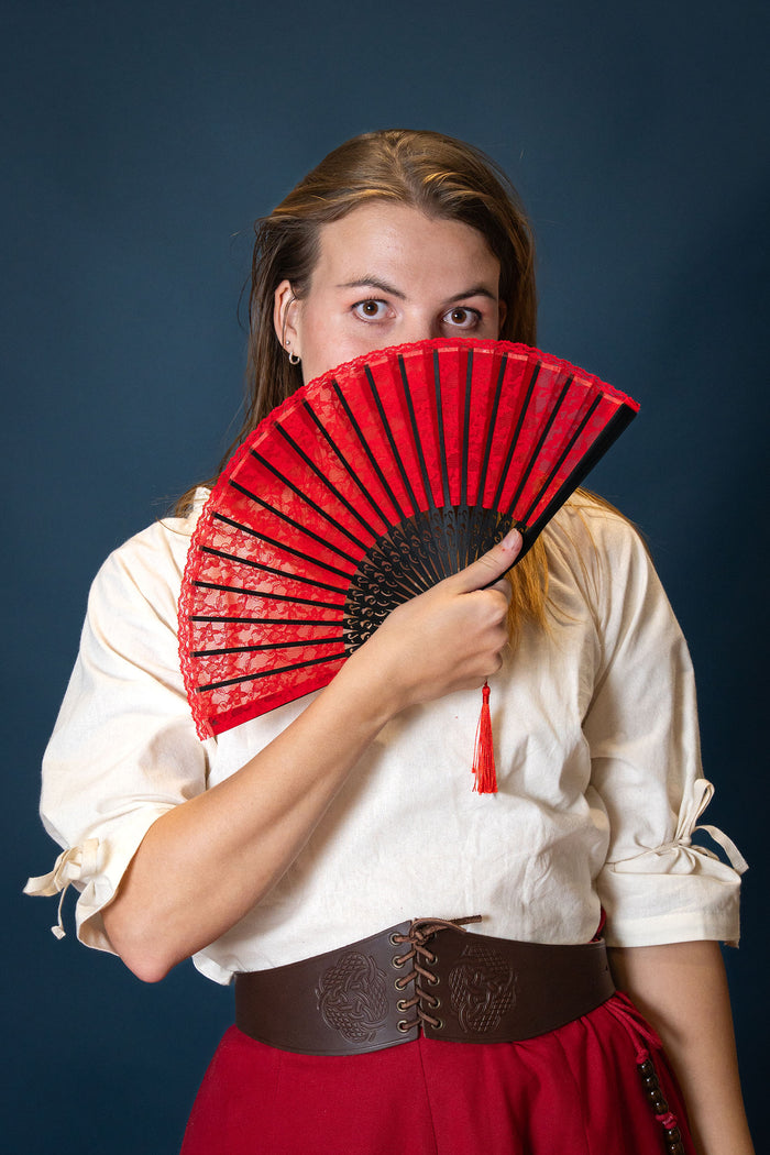 Korsetriem Bertholdin A met knoopmotief, bruin