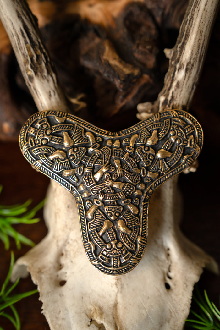 Trefoil fibula Kaupang, bronze