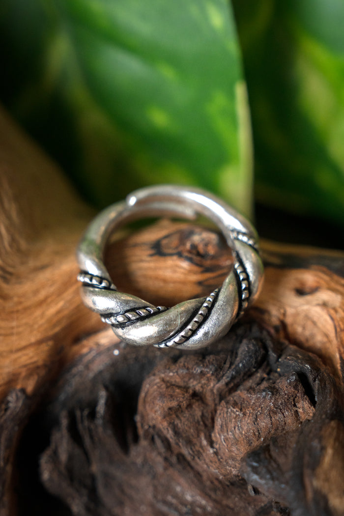 Bague Viking Birka, bronze argenté