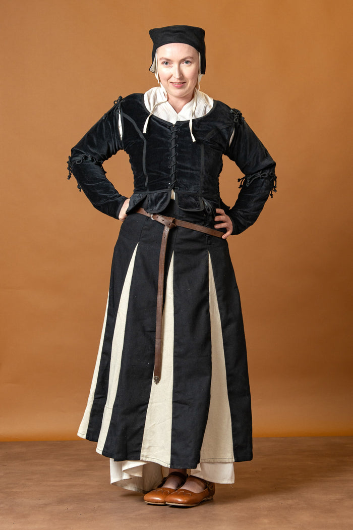 Landsknechtrok Isolde, black-white