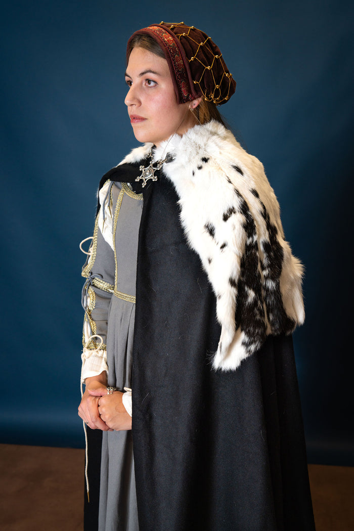 Pelskrage Lagertha, kremhvit