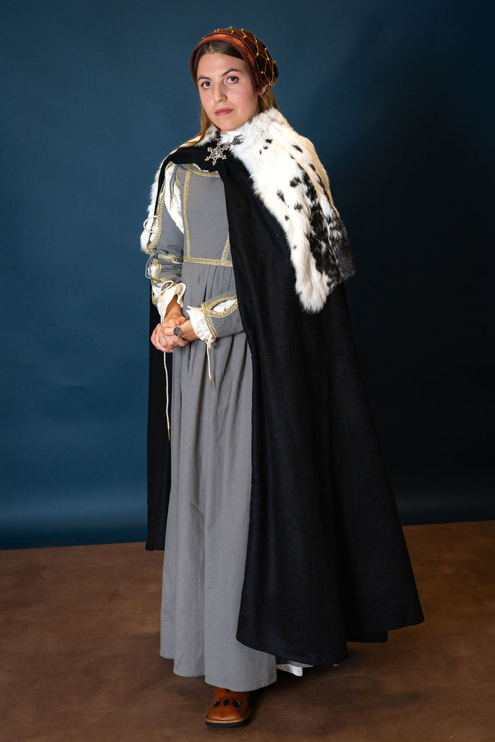 Pelskrage Lagertha, kremhvit