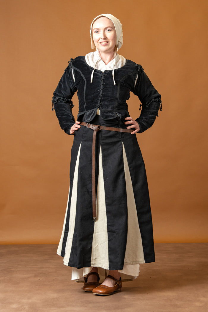 Landsknechtrok Isolde, black-white