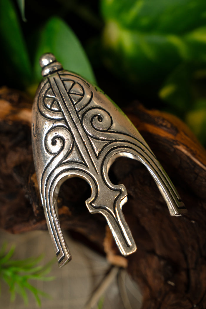 Chape for Viking sword scabbard, Varbola, silvered