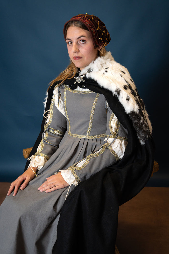 Pelskrage Lagertha, kremhvit
