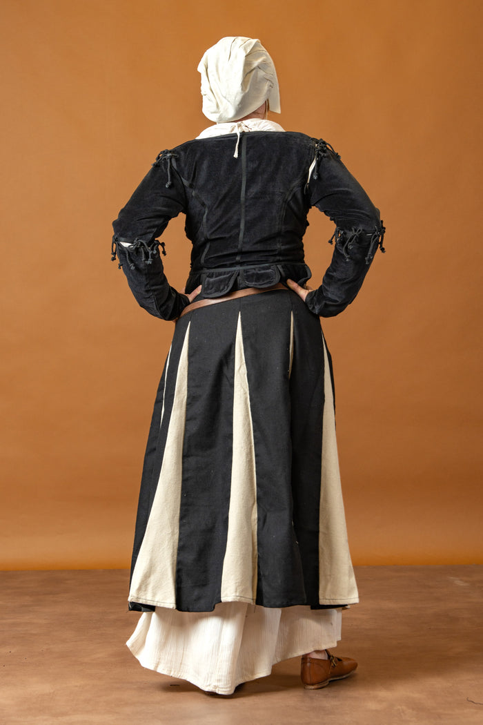 Landsknechtrok Isolde, black-white