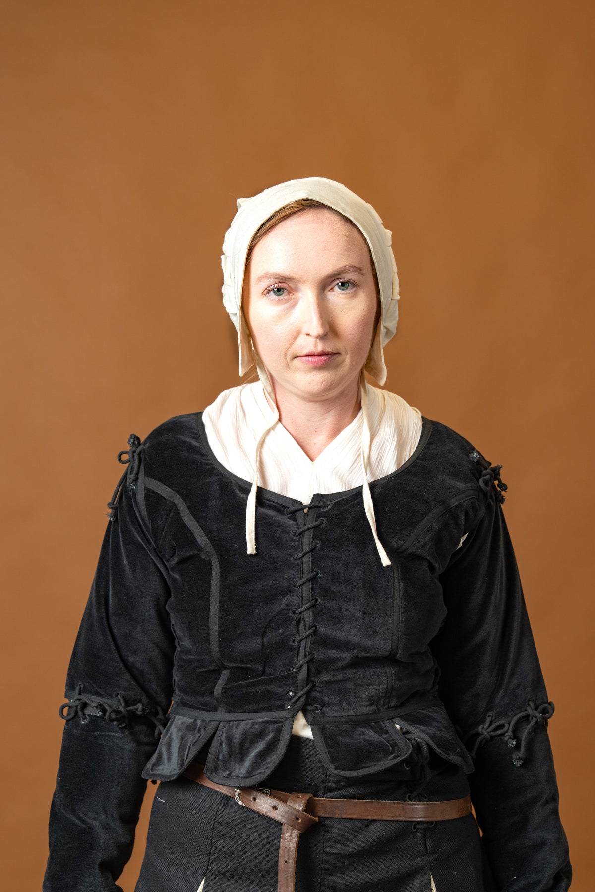 Moterys doublet Griselda, aksomas, juodas