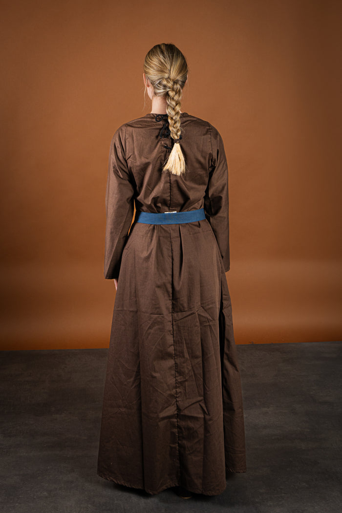 Wikińska suknia Lenora, brązowa