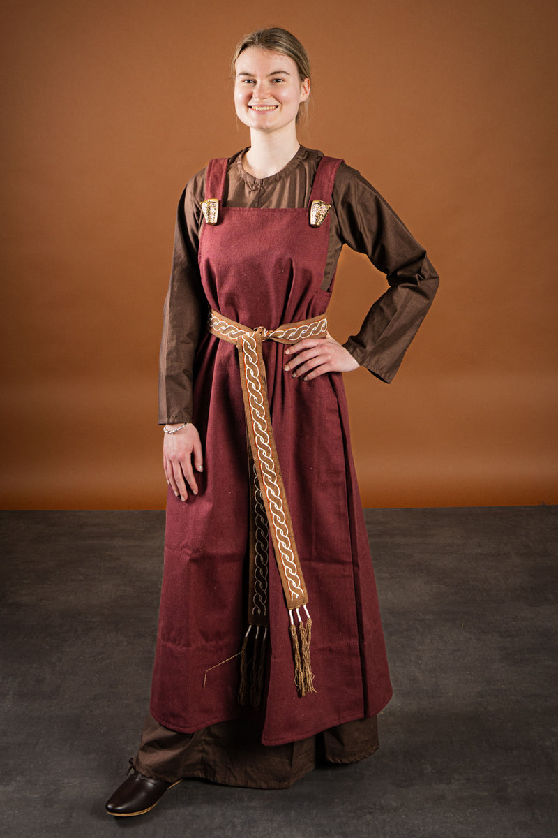 Wikińska suknia Lenora, brązowa