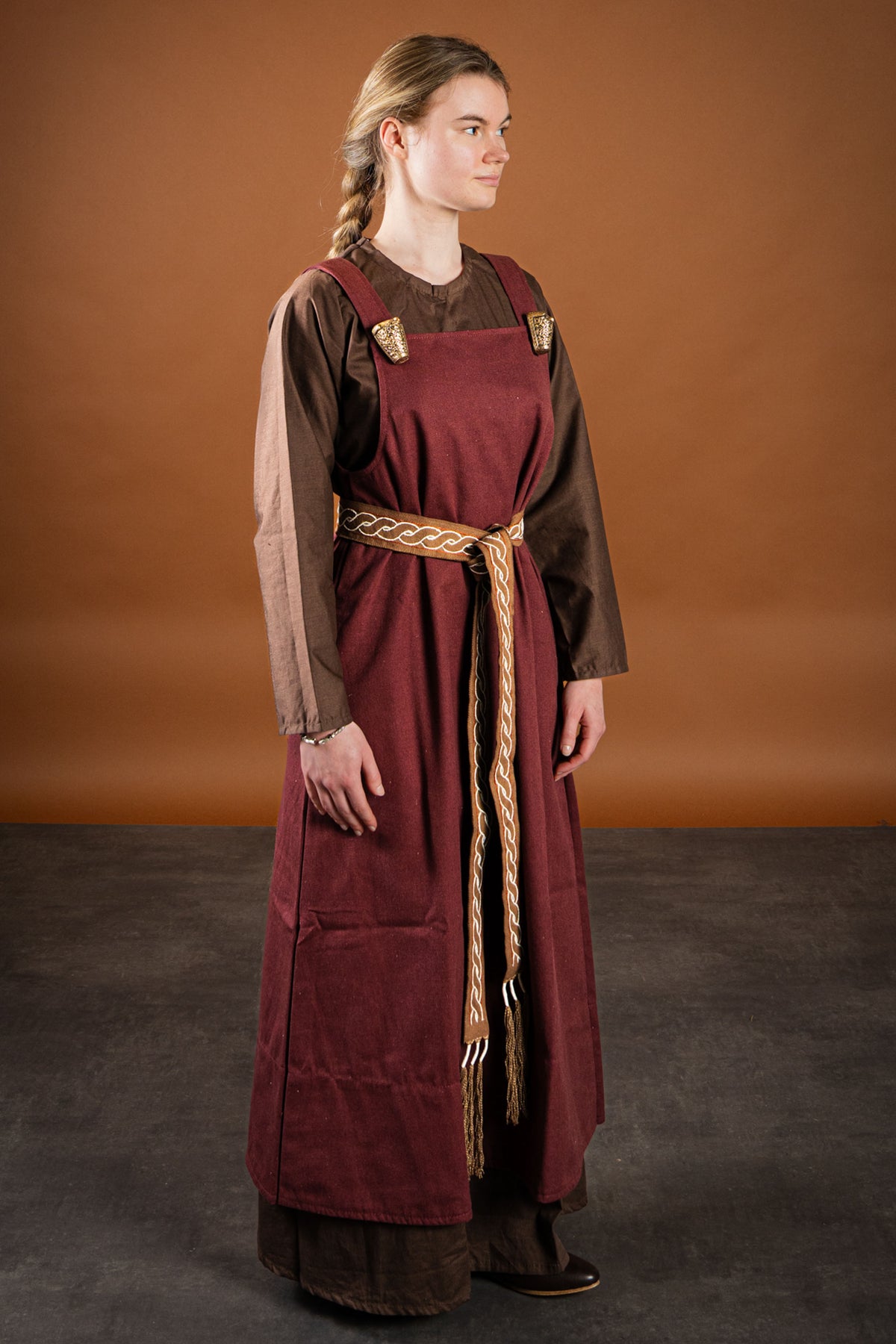 Hängselklänning Lientje, röd