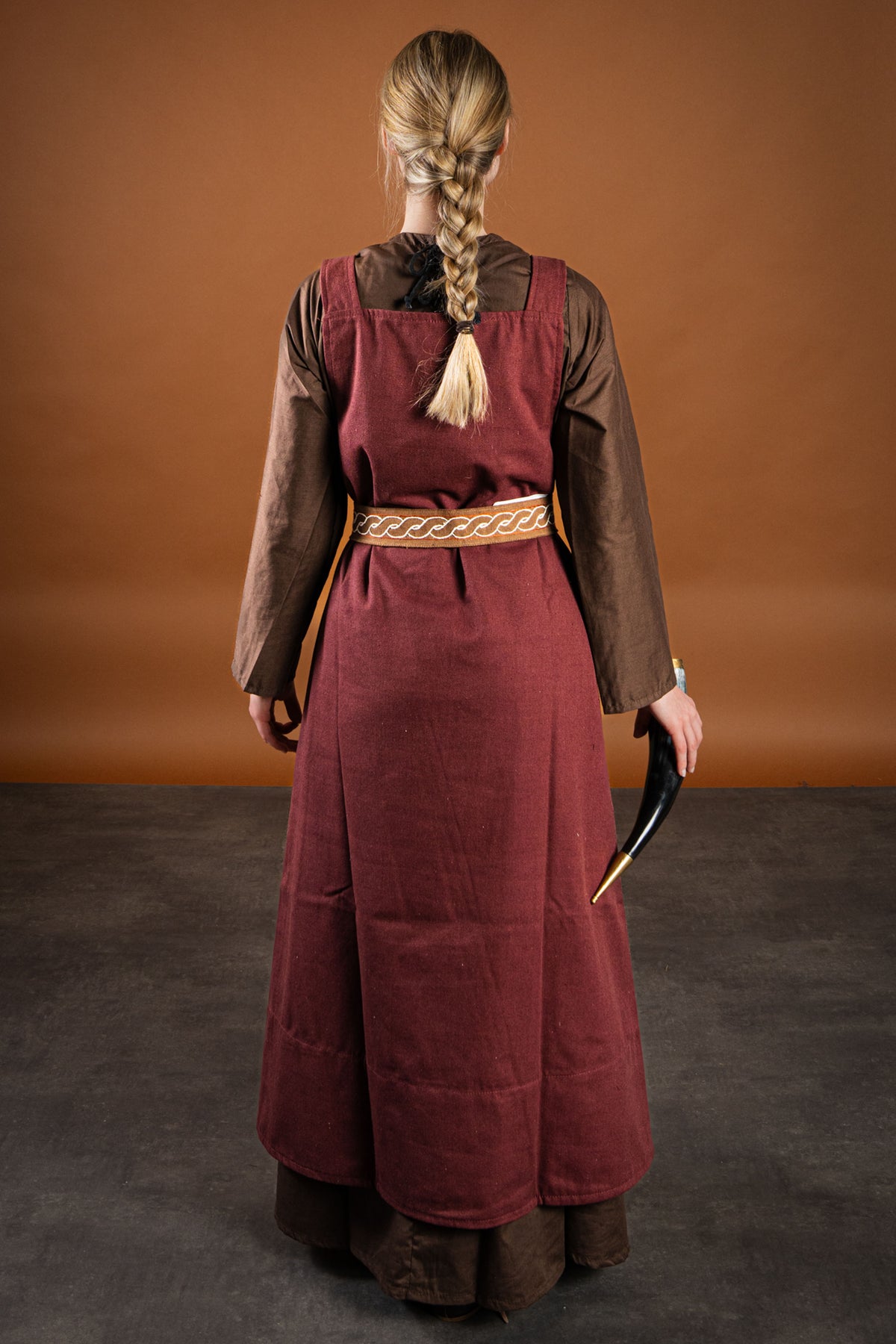 Hängselklänning Lientje, röd