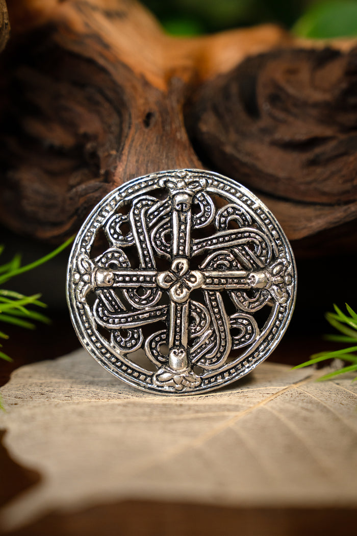 Borre style fibula from Finland, silvered bronze