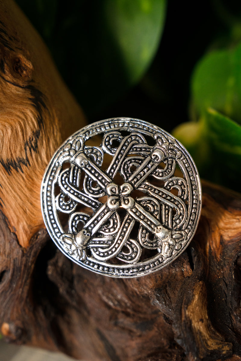 Borrestilfibel aus Finnland, versilberte Bronze