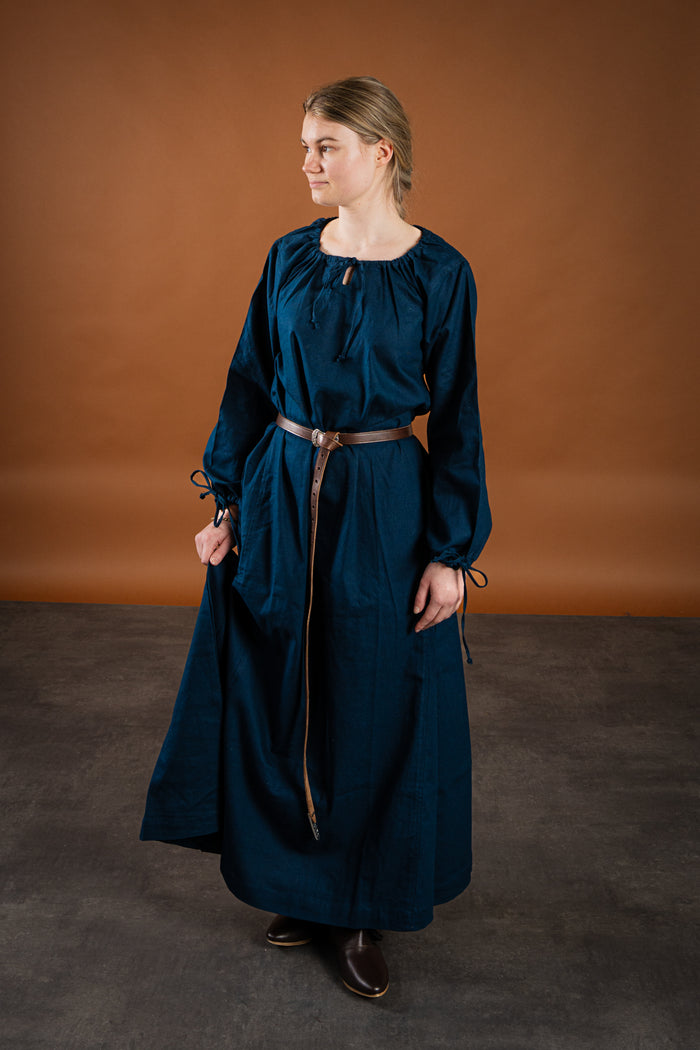 Matilda medieval chemise, underdress, blue