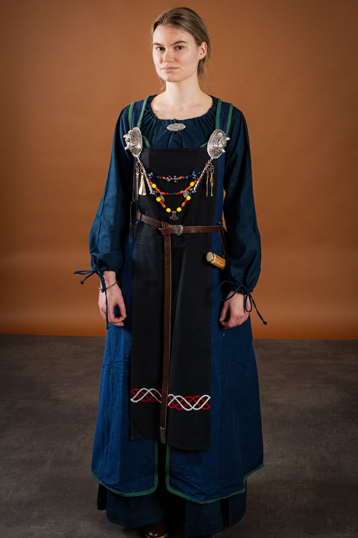 Matilda medieval chemise, underdress, blue