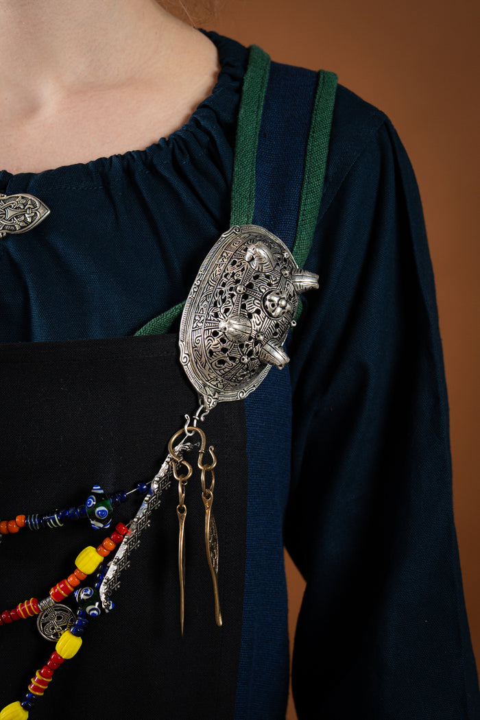 Vikingeskildpaddebroche Birka, grav 860, forsølvet, pris pr. stk.