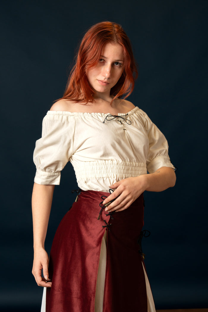 Baroque blouse Judyta, cream