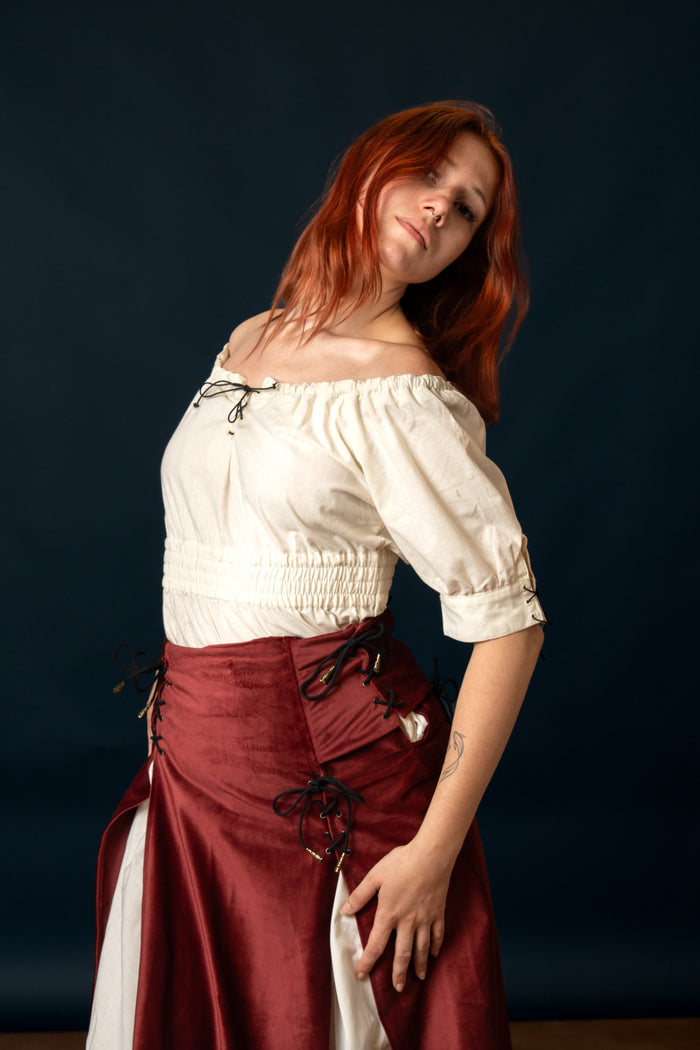 Baroque blouse Judyta, cream