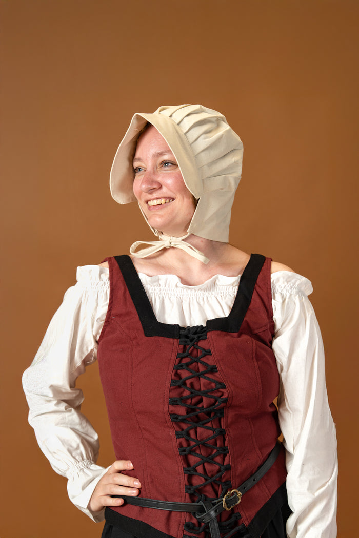 Lijfje Ursula, katoen, bordeauxrood