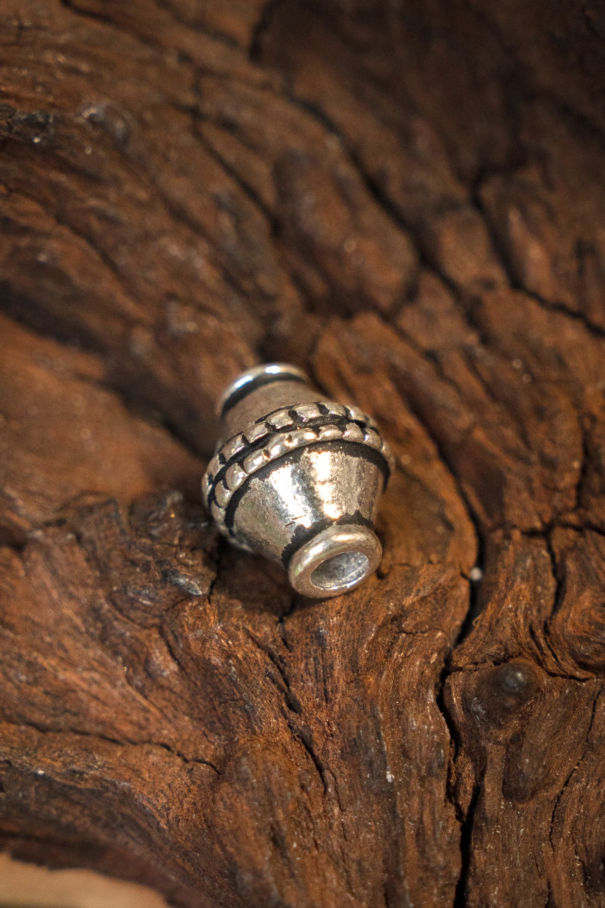 Cuenta de barba vikinga Ingmar, bronce plateado