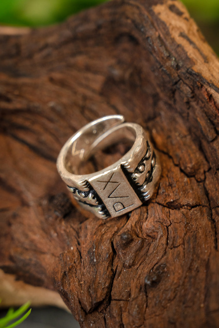 Anillo medieval de la Paz, bronce plateado