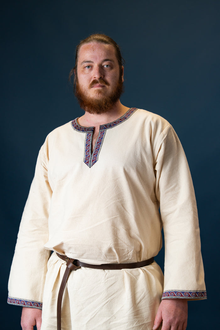 tunică germanică Thorsberg Wulfhard, crem