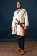 tunică germanică Thorsberg Wulfhard, crem