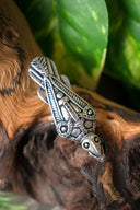 Fibula ptasia Uppåkra, posrebrzany brąz