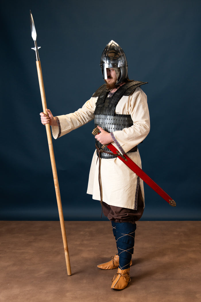 Early medieval lamellar armour Visby, bronzed