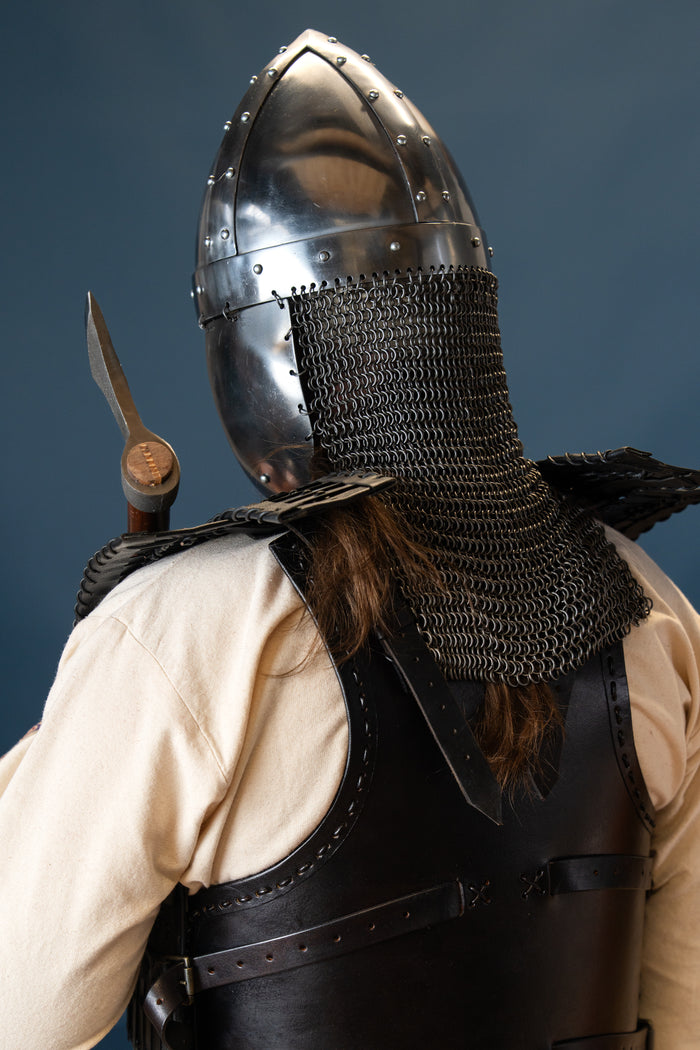 Early medieval lamellar armour Visby, bronzed