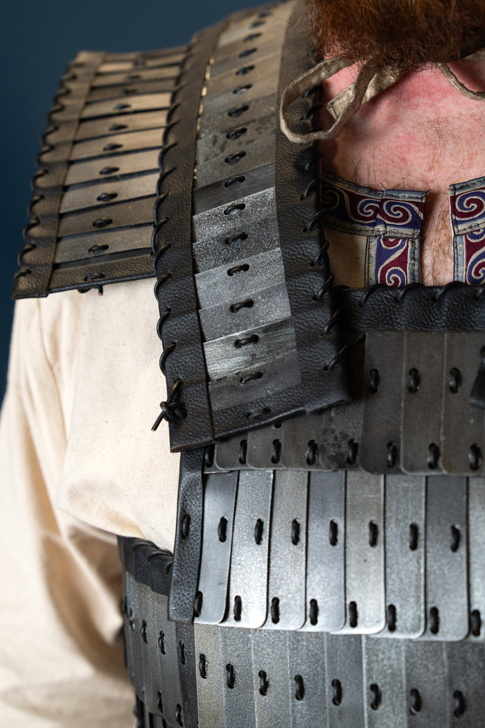 Early medieval lamellar armour Visby, bronzed