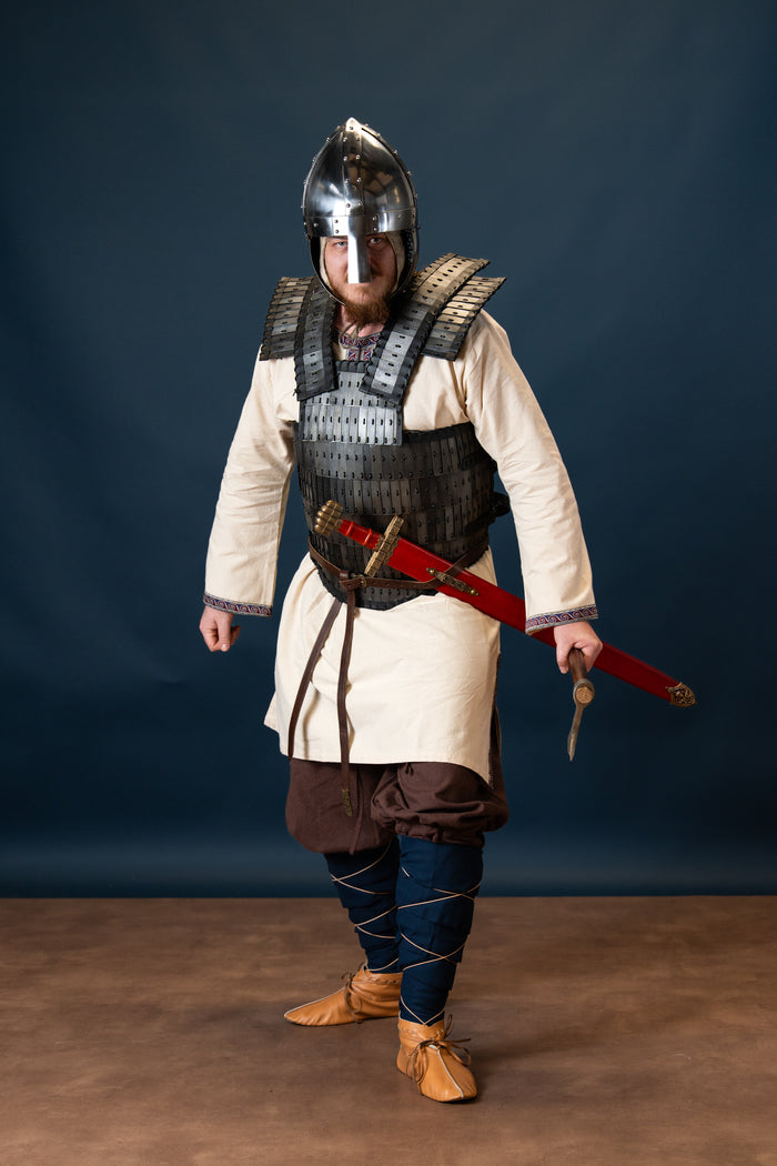 Early medieval lamellar armour Visby, bronzed