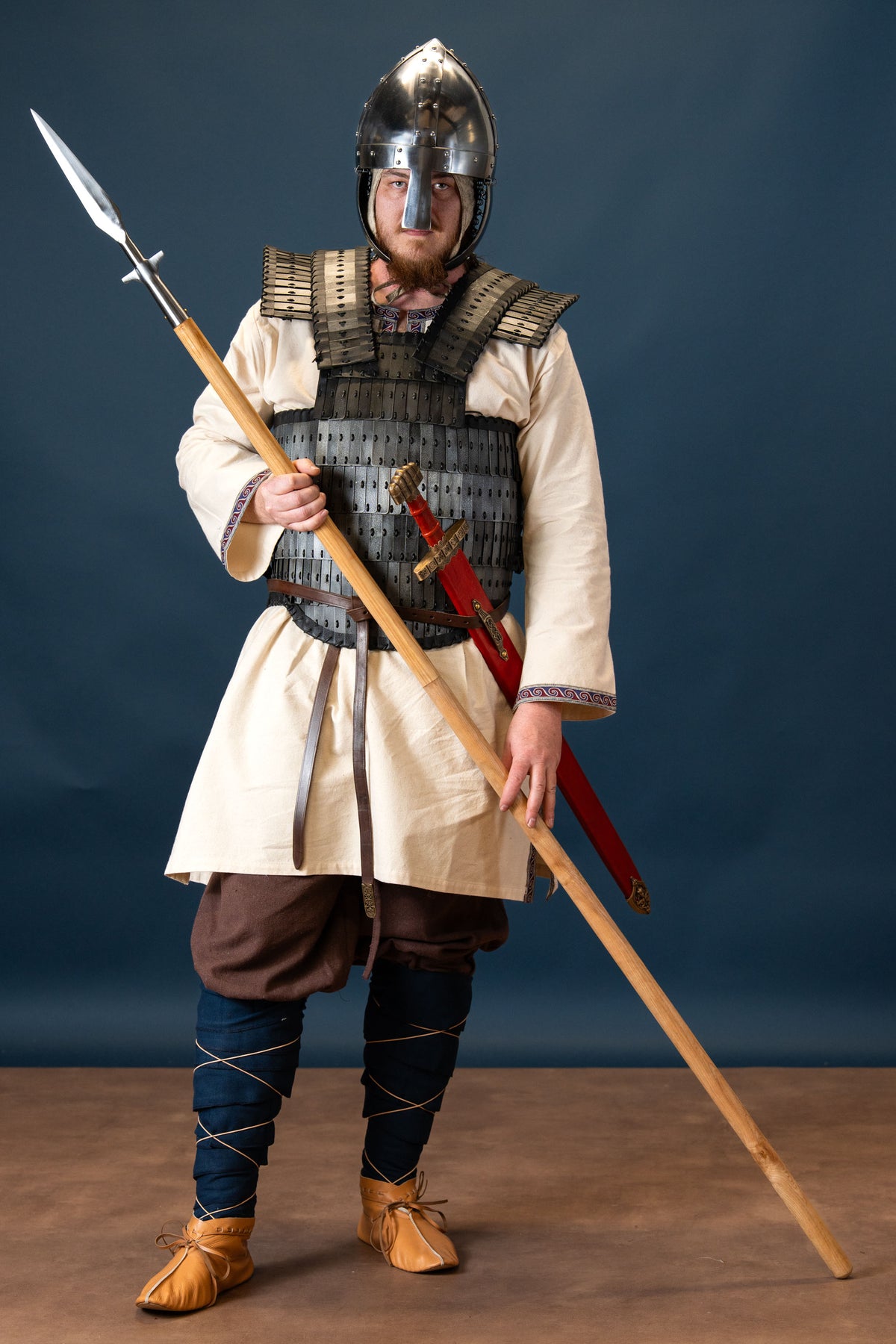 tunică germanică Thorsberg Wulfhard, crem