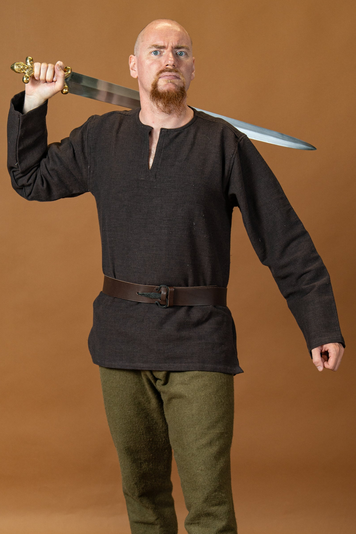 Viking tunic Hans, brown